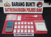 Oknum Kades di Siak Tersangka Narkoba, Polisi Sita 48,4 Gram Sabu