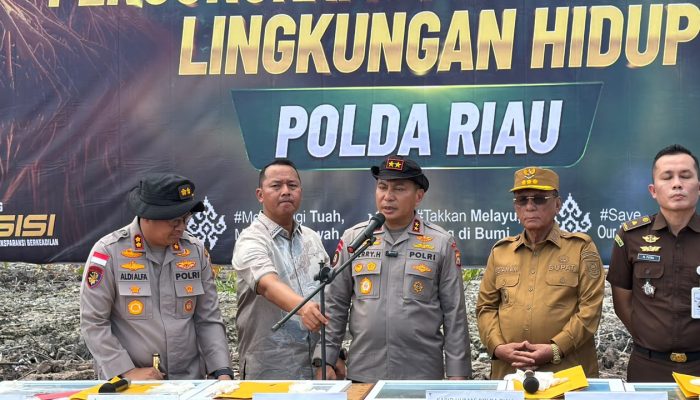 Kapolda Riau Tegaskan Tak Ada Ampun bagi Pelaku Perusakan Mangrove di Rokan Hilir