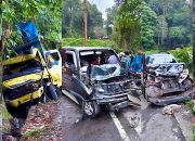 Rem Blong Picu Kecelakaan Beruntun Lima Kendaraan di Pasaman, Truk Masuk Jurang, Dua Orang Terluka