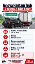 Ustadz dan Dosen Tewas dalam Kecelakaan di Tol Bangkinang, Innova Hantam Truk Diduga akibat Sopir Mengantuk